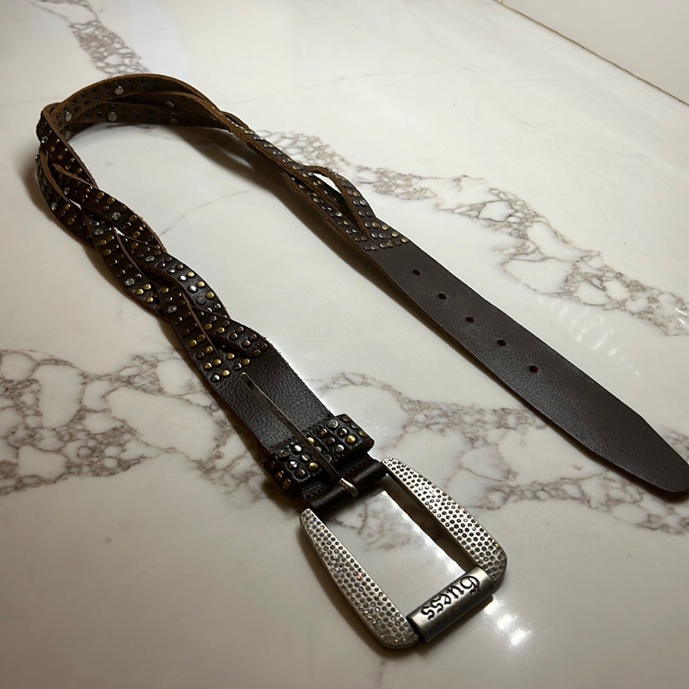 VINTAGE GUESS - Brown Vintage Guess Belt - Genuine Leather